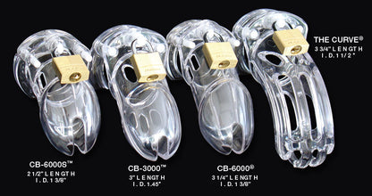 4 different sized clear CB-6000S.