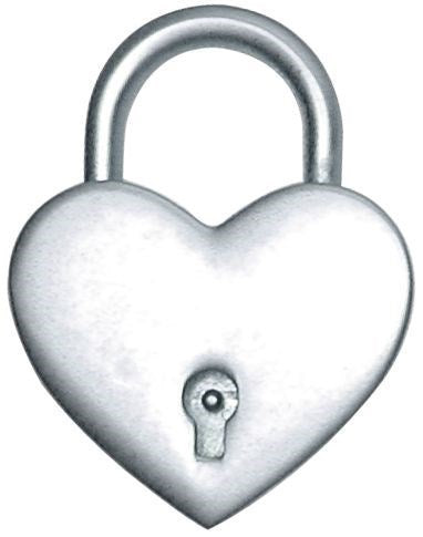 Nickel large heart lock.