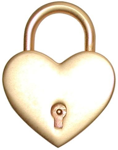Gold large heart lock.