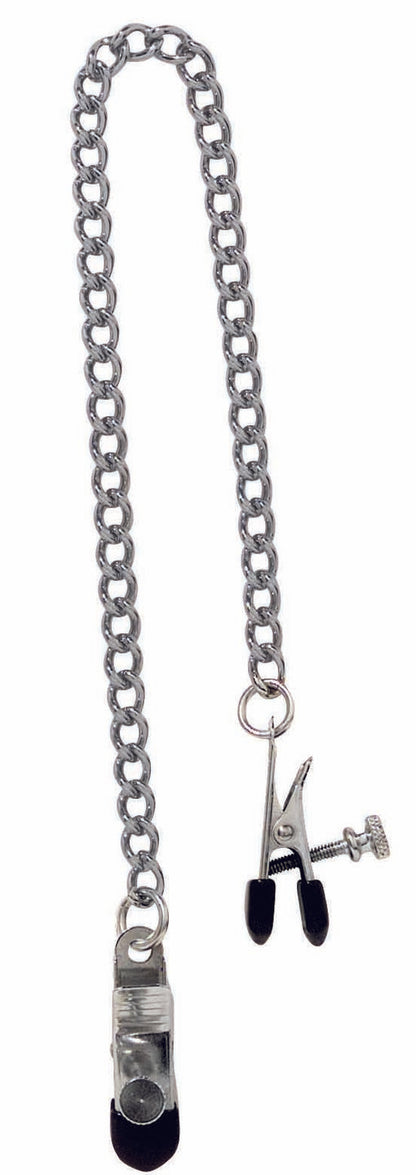Adjustable Broad Tip Chain Nipple Clamps.