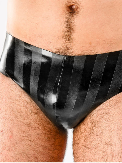 Striped Latex Brief