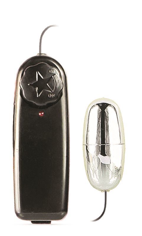 Silver Power Bullet Vibrator with Remote Control.