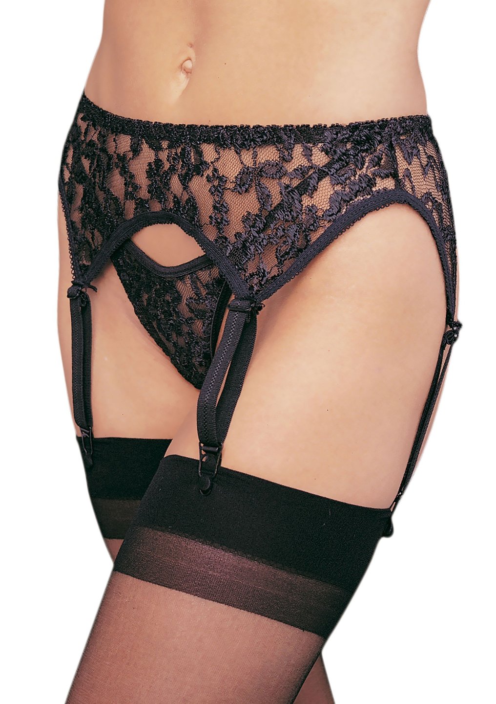 The black Lace Lolita Garterbelt With Thong.
