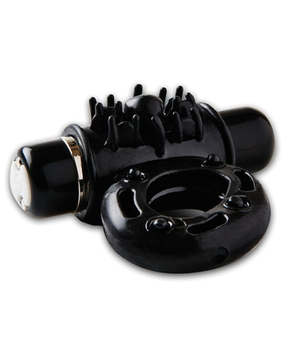 The black Sensuelle Bullet Ring Vibrator.