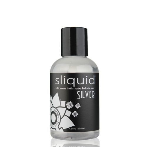 A 4.2 oz bottle of Sliquid Naturals Silver Lubricant.