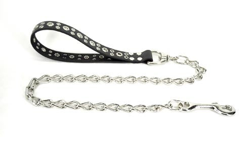 Leather & Chain Tentacle Handle Leash