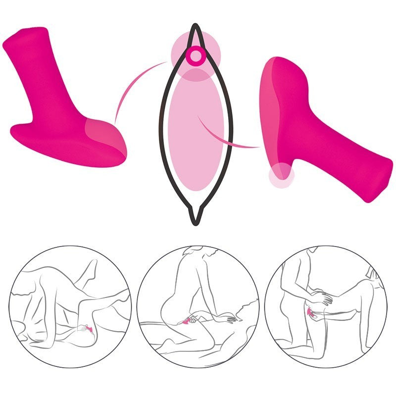 Ambi Bluetooth Bullet Vibrator illustration of use with intercourse positional options.