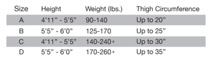 Sammy White Fishnet Thigh Highs Size Chart.