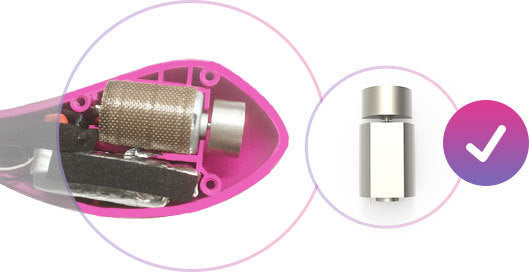 A cross cut image of the insides of the Lovense Lush 2 Bluetooth Egg Vibrator.