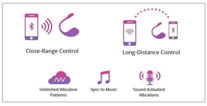 A diagram showing the features of the Lovense Lush 2 Bluetooth Egg Vibrator.