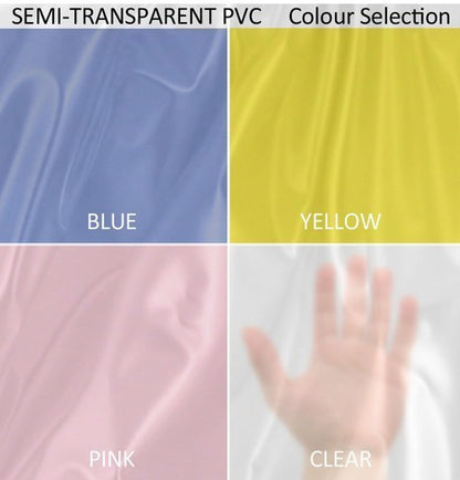 A semi-transparent PVC color chart for the Christy Plastic Pants.