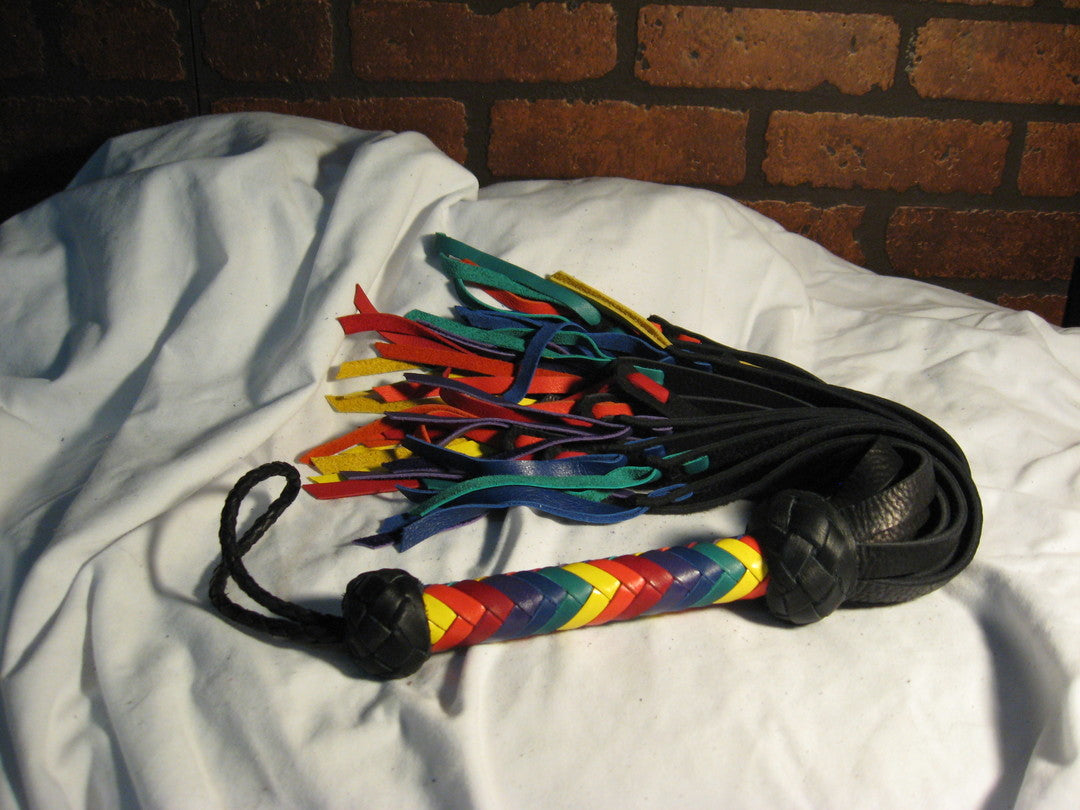 The rainbow colored Medusa flogger.