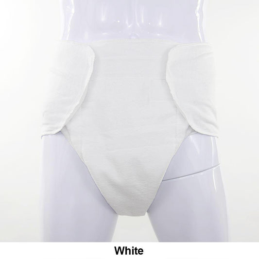 The White Velcro Diaper with Extra Padding.