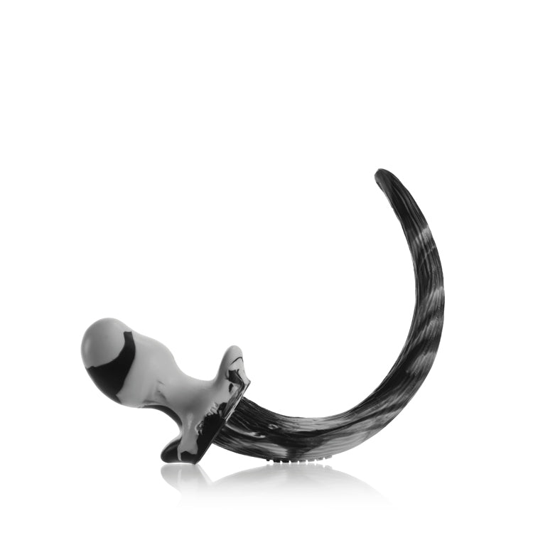 The Black and white Color Swirl Silicone Puppy Tail