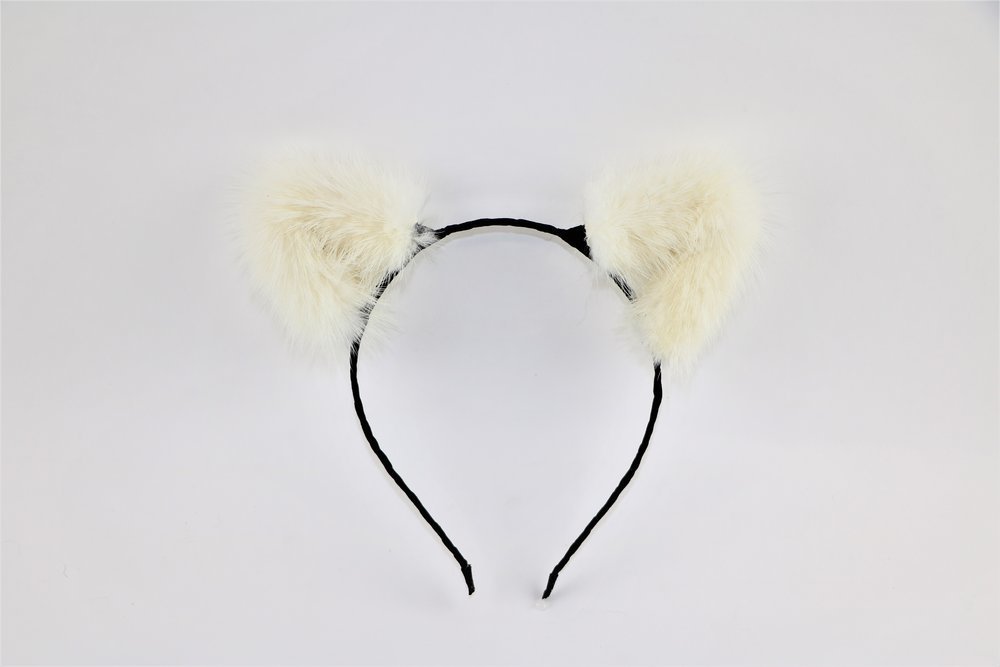 White Cat Ear Headband.