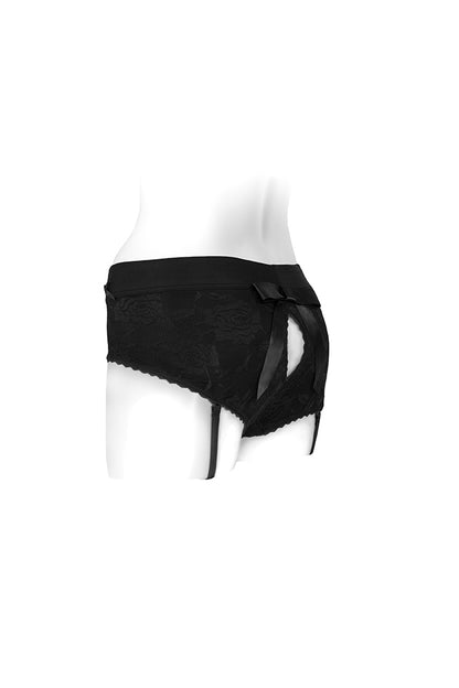 The side and back of the Bella Lingerie Harness.
