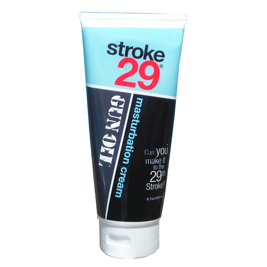 A tube of Stroke 29 Cream Lubricant.