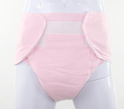 The Pink Cloth Diaper with Velcro Closure.