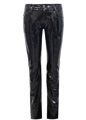 The The Classic Vinyl Pant, front view.