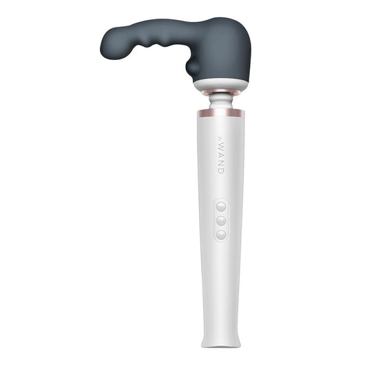 Full view of We wand massager with ripple attachment.