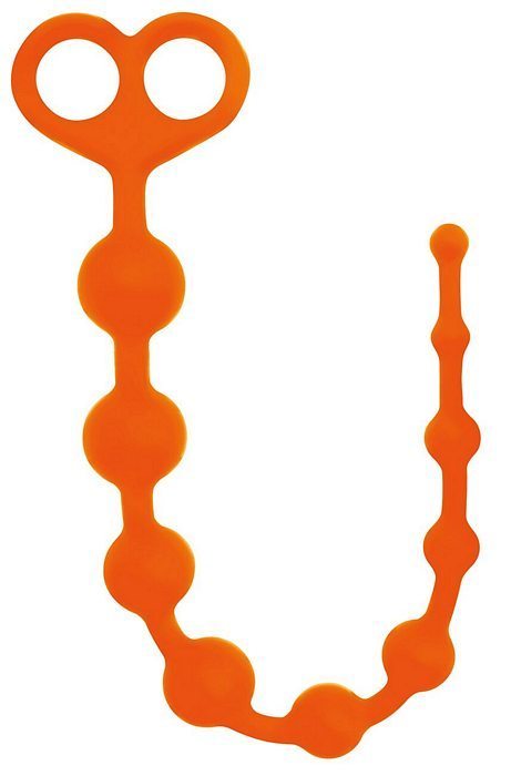 Perfect 10 Anal Beads, Orange.