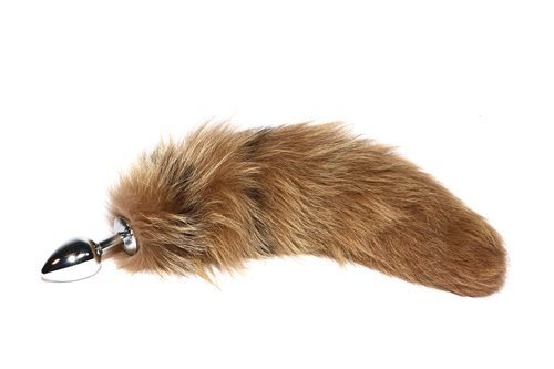 Natural red fox interchangeable tail