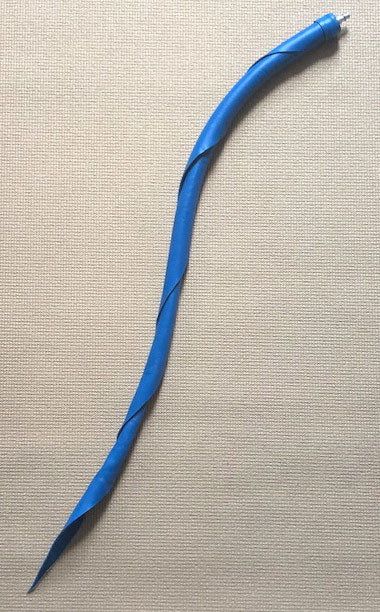 A blue Unique Kink Dragon Tail Head without handle attached.