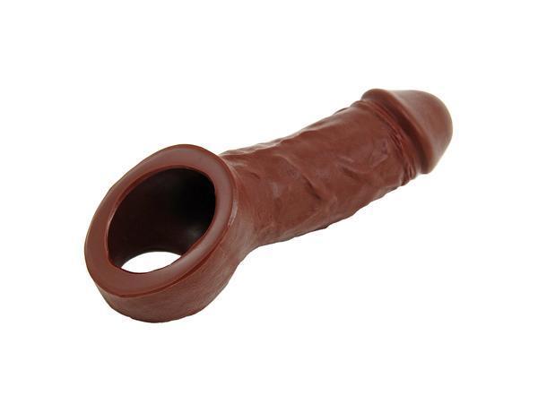 The Chocolate Holster Vixskin Extender Dildo.