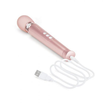 Le Wand Petite Vibrator Rose Gold with included USB charger