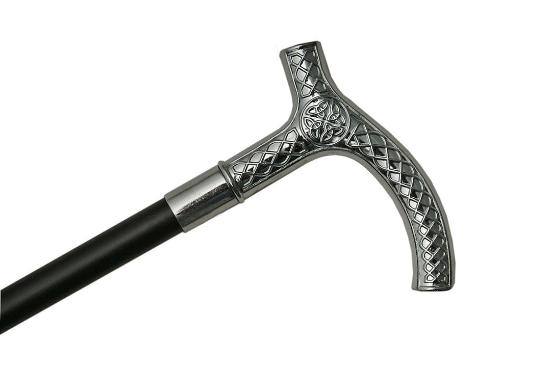 close up of handle of cane sword