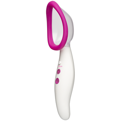 The white and pink Automatic Pussy Pump Vibrator.