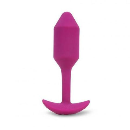 Size 2 B-Vibe Vibrating Weighted Anal Snug Plug in Rose.