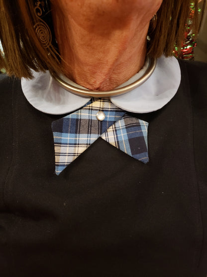 A closeup of the A model wearing the Talena Collar.