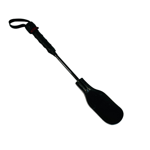 Black Rouge Oval Leather Mini Paddle.