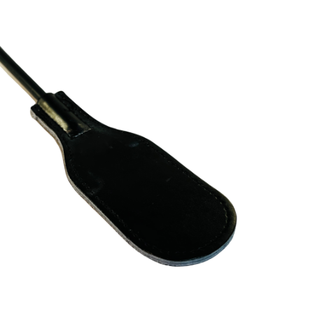 Black Rouge Oval Leather Mini Paddle Head.