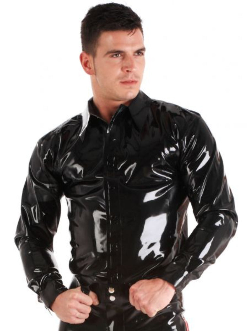The front of the Latex Collared Dress Shirt.