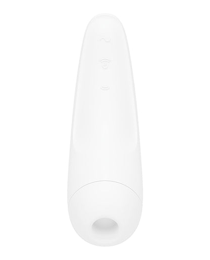 The white Satisfyer Curvy 2+, front view.