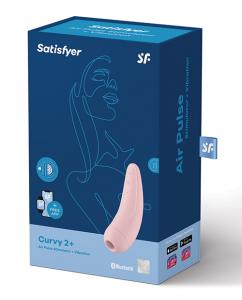 The packaging for the pink Satisfyer Curvy 2+.