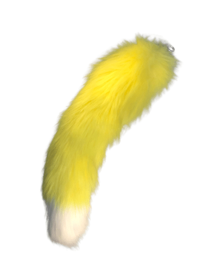 Sunshine w/white tip faux fur tail with clip.