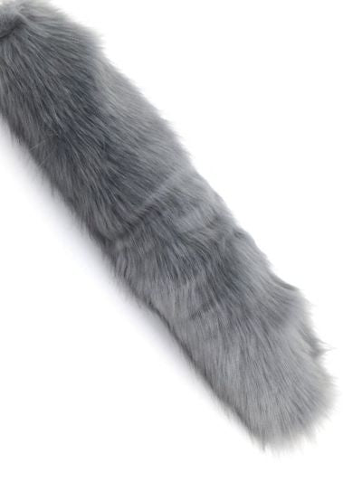 Grey faux tail with clip.