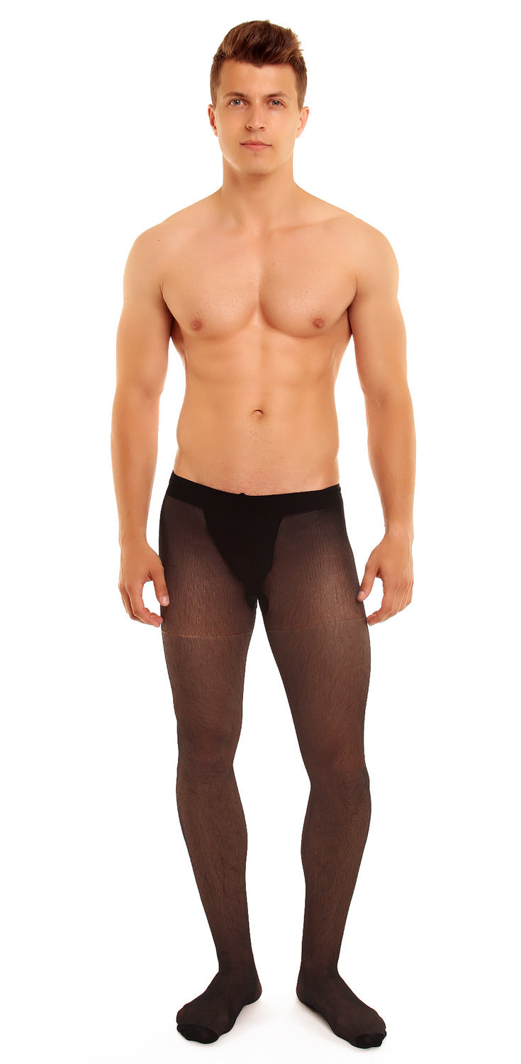 Black Luxury Mesh Pouch Tights.