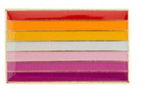 Enamel Pride Flag Lapel Pin Sunset Lesbian