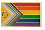 Enamel Pride Flag Lapel Pin Inclusive Progress Pride