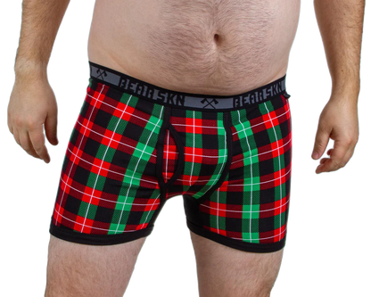 A model wearing the Holiday Backwoods Boxer Briefs.