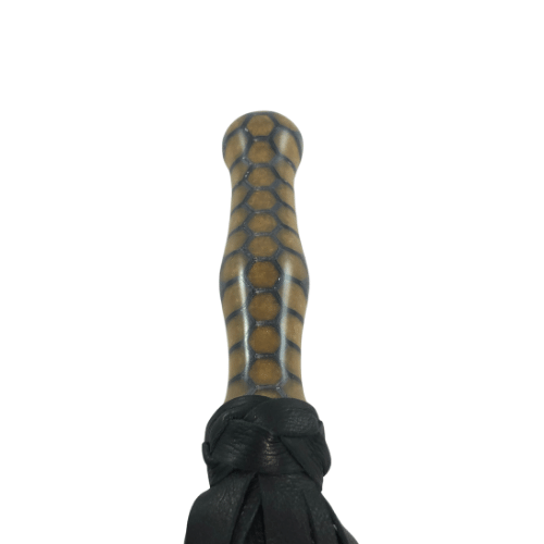 3d printed acrylic handle flogger, honeycomb handle.