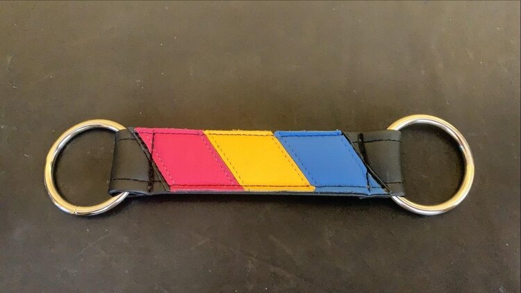 The Pansexual Pride Flag Center Strap.