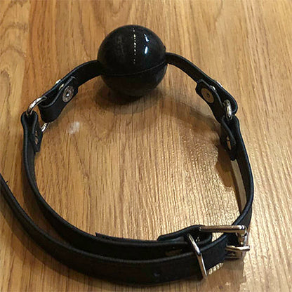 Silicone Ball Gag With Leather Strap Closure