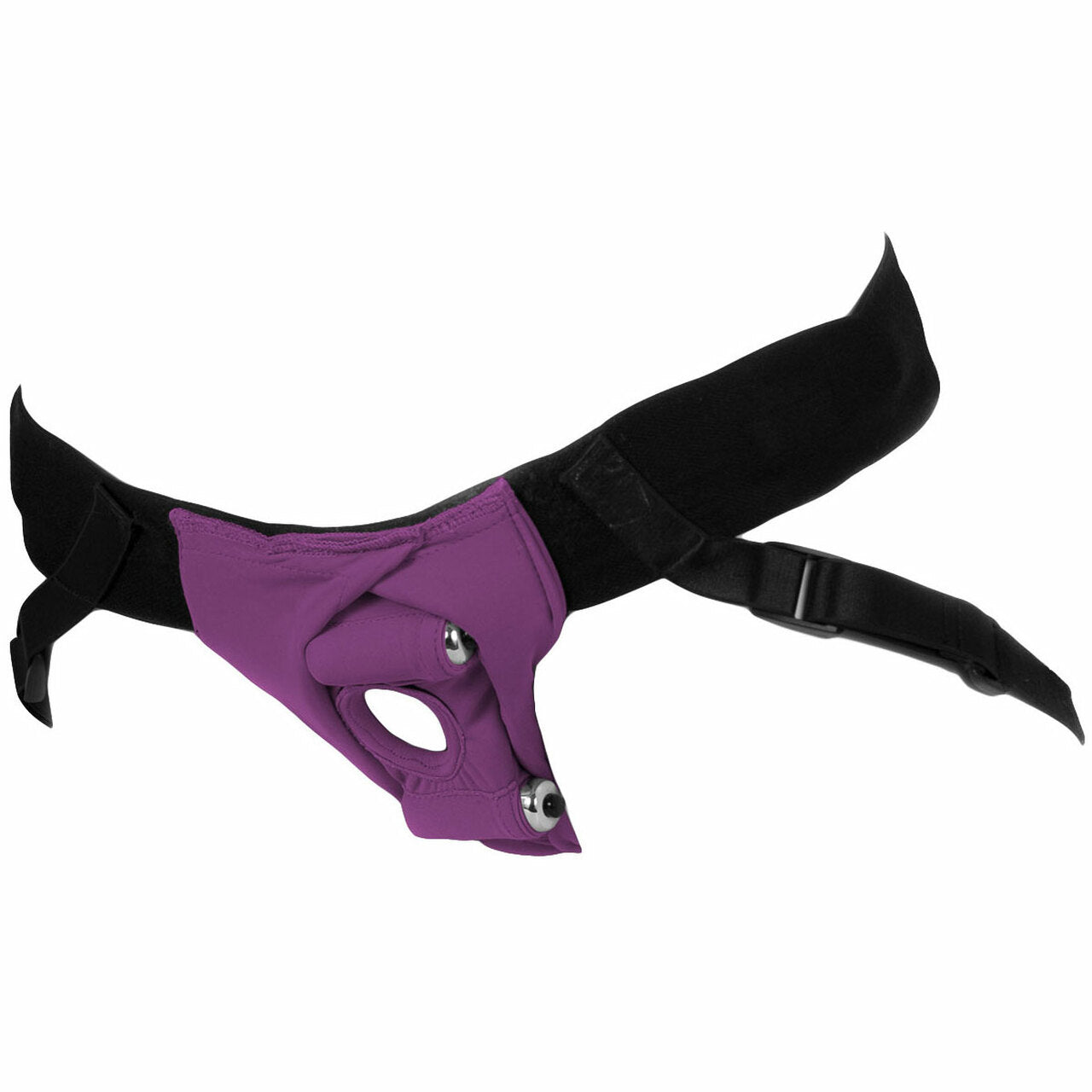 The purple Joque Harness with two bullets inserted in their pouches.