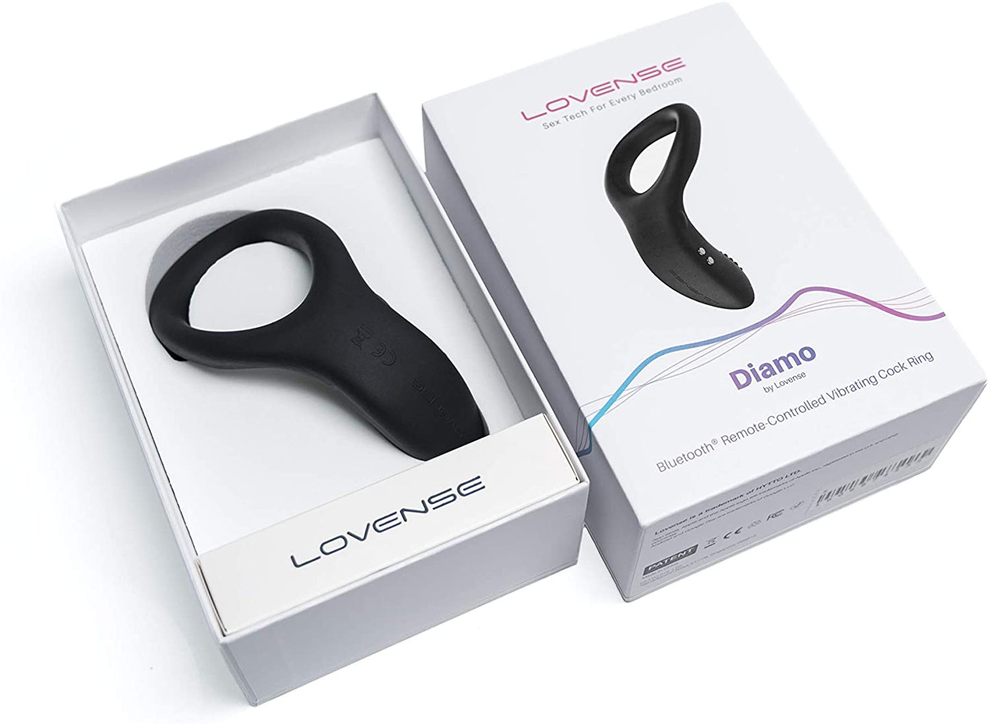 The lovense diamo in its packaging.