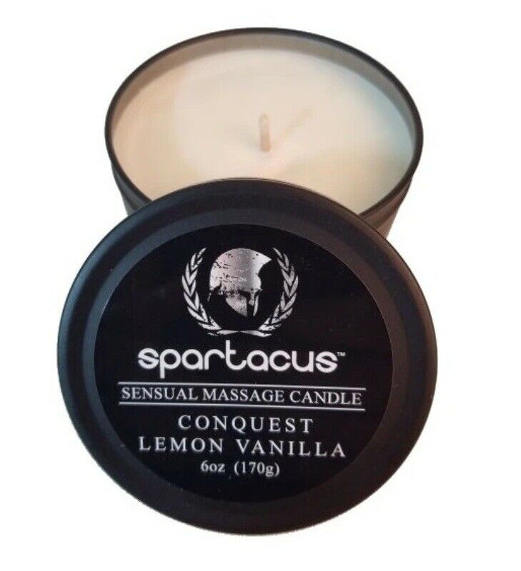 Conquest Lemon Vanilla Spartacus Massage Candle.